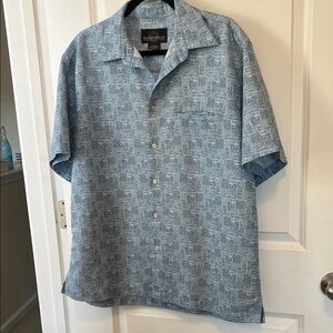 Men's Blue Patterned Shirt Weatherproof Garment Company since 1940 Size Large